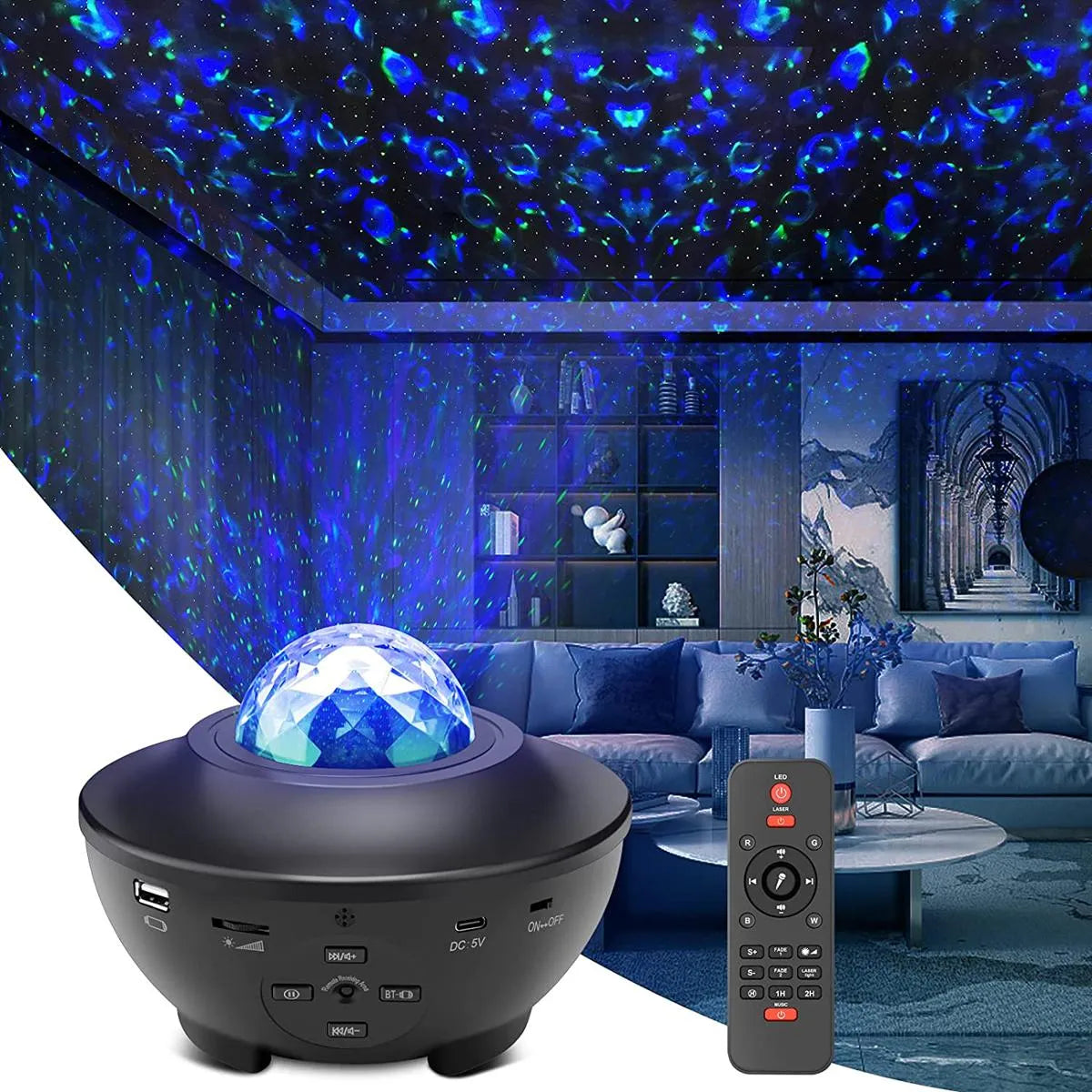 USB LED Galaxy Projector Nigh Light Lamp
