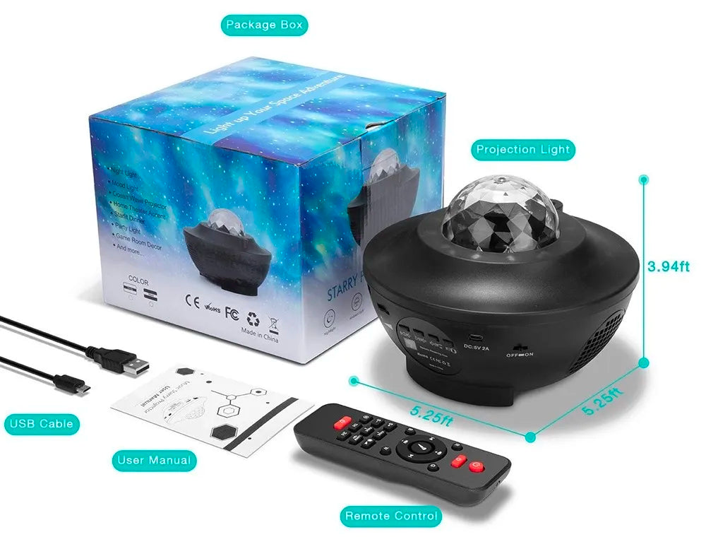 USB LED Galaxy Projector Nigh Light Lamp