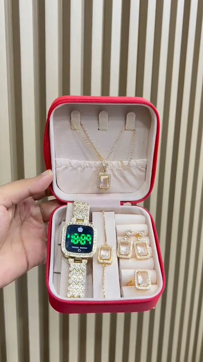 5 In 1 Jewellery Box Set With Led Watch